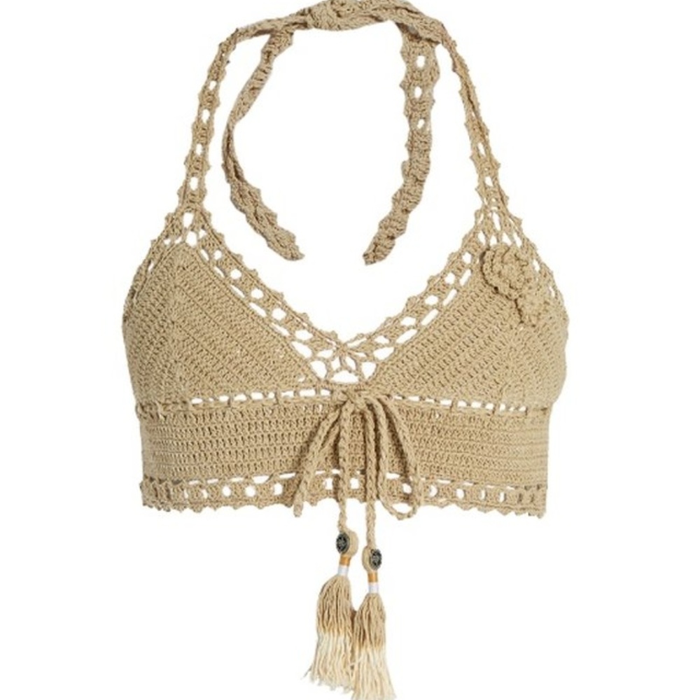 She Made Me Jannah Skirted Crochet Bikini Top